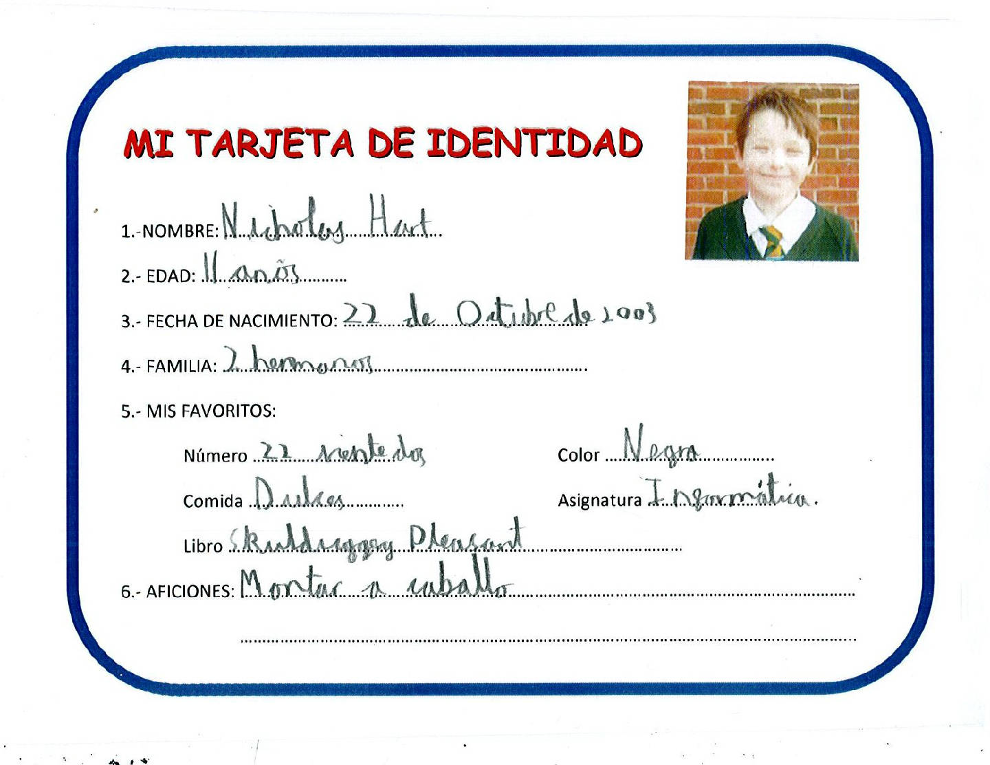 Id Card En Español